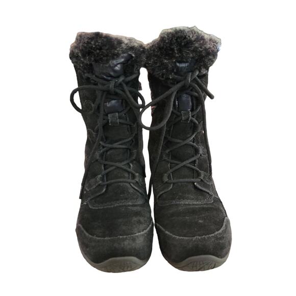 The North Face Suede Faux Fur Prima loft Waterproof Winter Boots Womens 8.5 - Picture 2 of 7